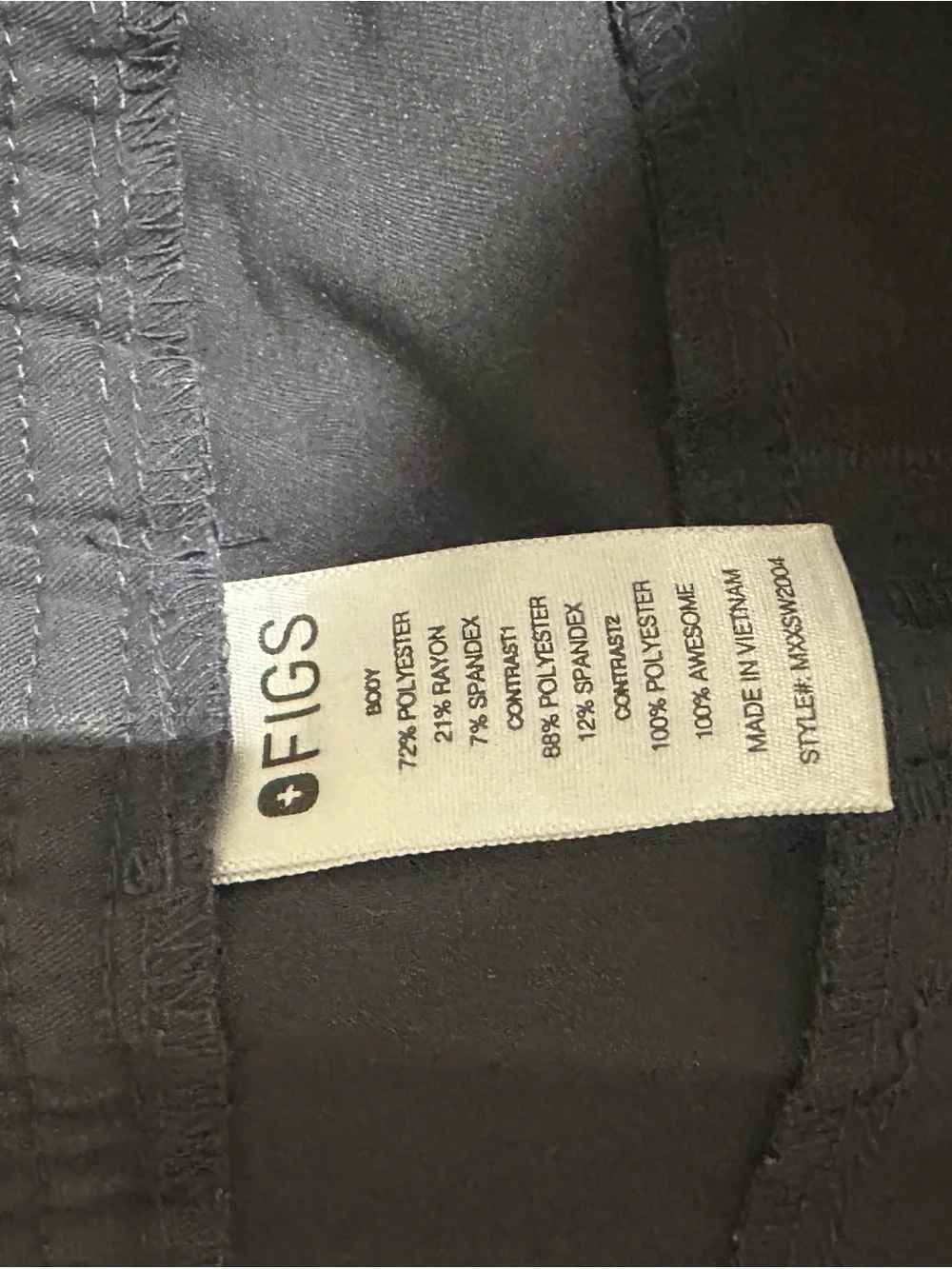 Figs Men's Technical Collection Gray Jogger Pants - Size Small